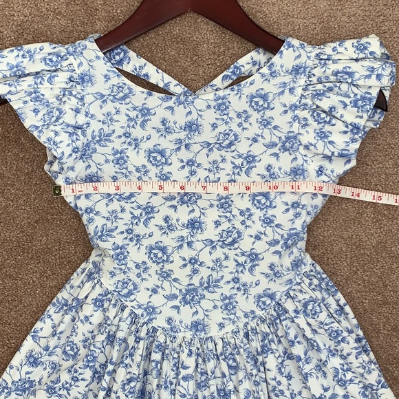 Amy Too! Children's Girls Dress Blue and White Size 7 - Picture 3 of 6